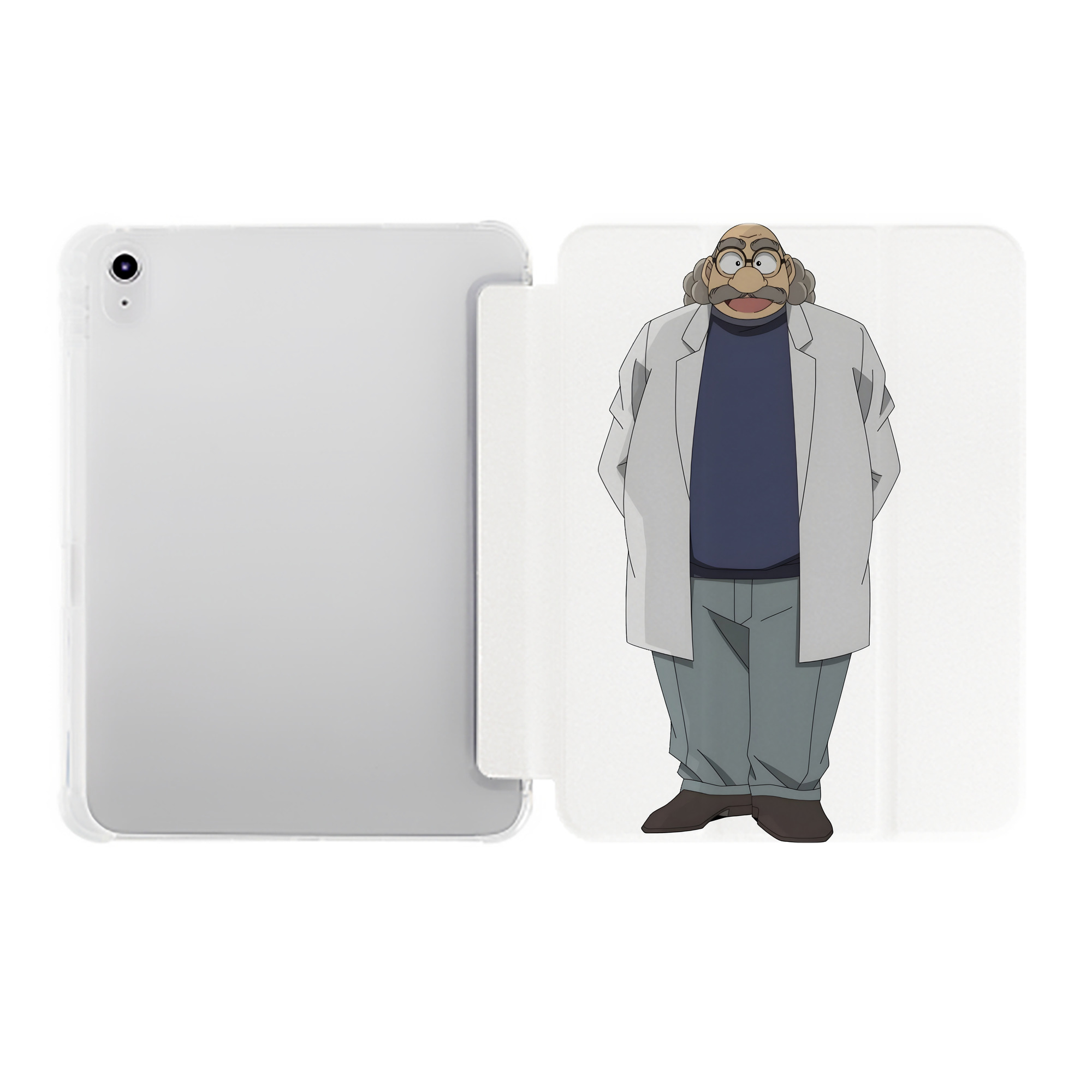 （画像用） 名探偵コナン あがさ ひろし Detective Conan Agasa Hiroshi IPad ケース ペン収納付き 三つ折りスタンド PUレザー×シリコン 対応機種9.5/10.5/10.9インチ
